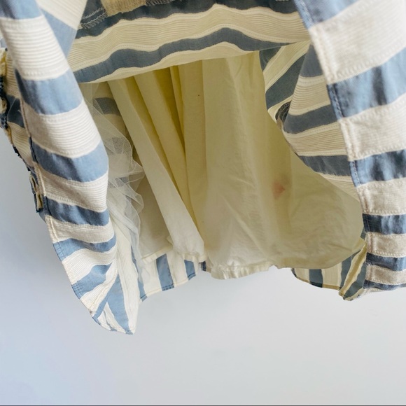 Mini Boden Textured Stripe Ruffle Dress - Picture 5 of 10